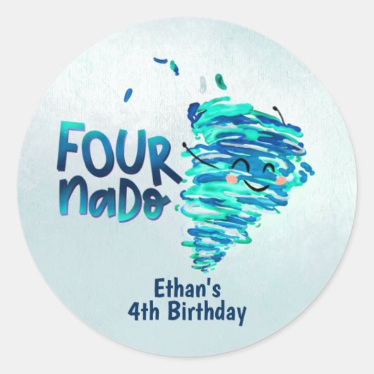 Fournado T-Shirt Ronde Sticker (Voorkant)