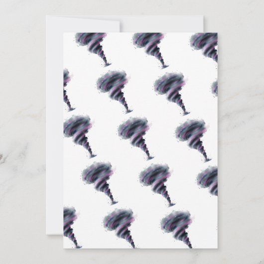 Fournado Twister Tornado Roze Paarse Verjaardag Kaart (Achterkant)