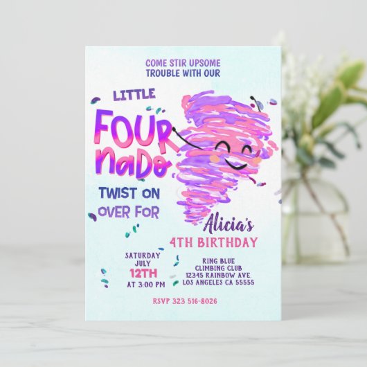 Fournado Uitnodiging (Staand voorkant)