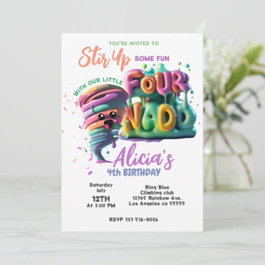 fournado uitnodiging (Staand voorkant)