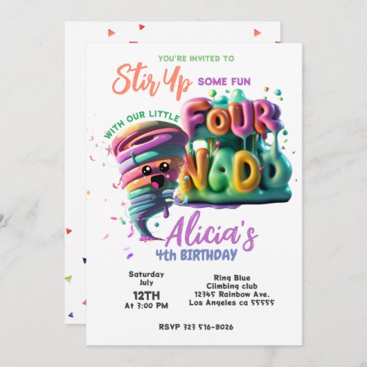 fournado uitnodiging (Voorkant / Achterkant)