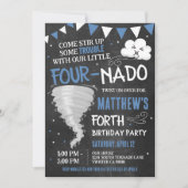 Fournado Verjaardag Uitnodiging Tornado Twister Pa (Voorkant)