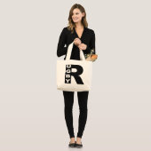 Fourre tout Jumbo naturel DESIGN RUGBY Grote Tote Bag (Voorkant (model))