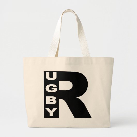 Fourre tout Jumbo naturel DESIGN RUGBY Grote Tote Bag (Voorkant)