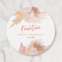 Fourteen Boho Pink Floral 14th Birthday Party