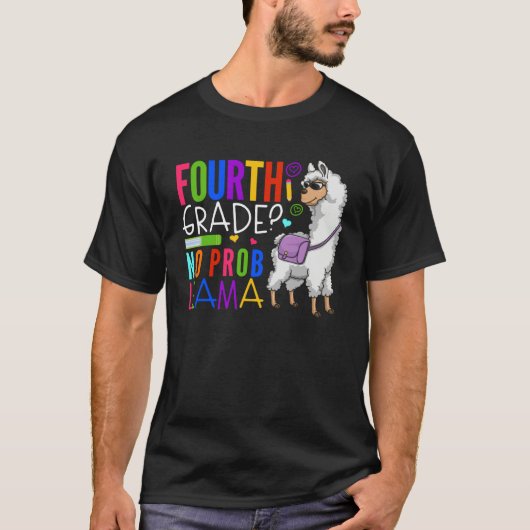 Fourth Class No Prob Llama Team 4th Class Student T-shirt (Voorkant)