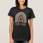 Fourth Grade 4th Rainbow First Day Of School Teach T-shirt (Voorkant)