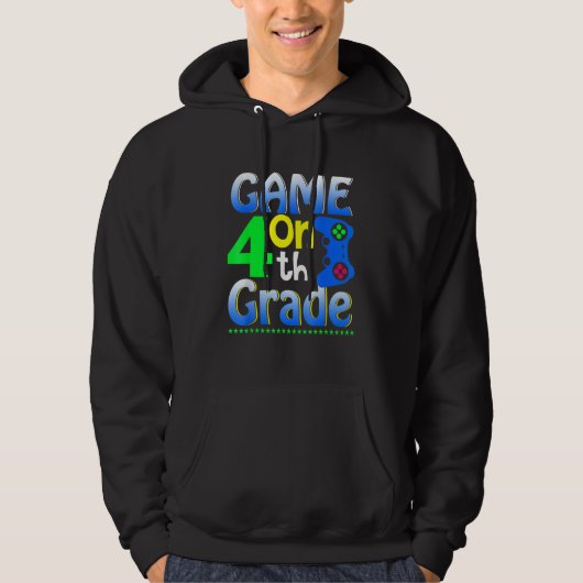 Fourth Grade Back To School Video Gamer Game On 4t Hoodie (Voorkant)