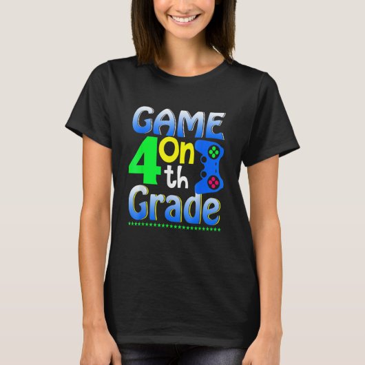Fourth Grade Back To School Video Gamer Game On 4t T-shirt (Voorkant)