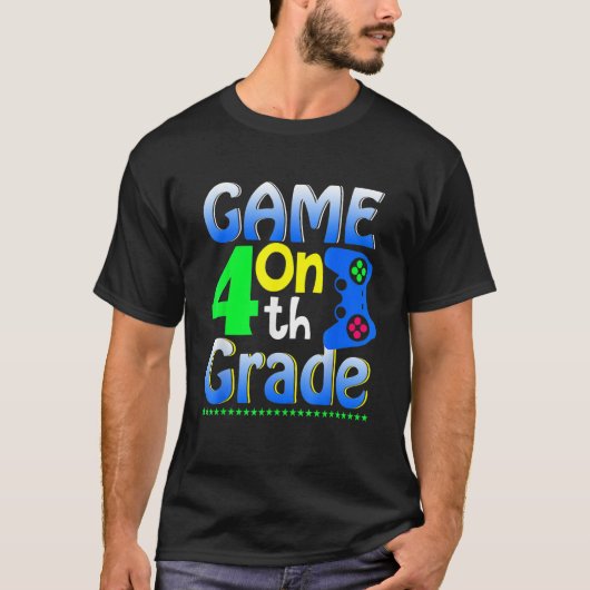 Fourth Grade Back To School Video Gamer Game On 4t T-shirt (Voorkant)