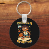 Fourth Grade Basketball Tip Off Game Day Vibes  Sleutelhanger (Voorkant)