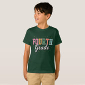 Fourth Grade – Colorful Back to School Design T-shirt (Voorkant volledig)