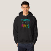 Fourth Grade Rocks  Team 4th Grade Teacher 2 Hoodie (Voorkant volledig)