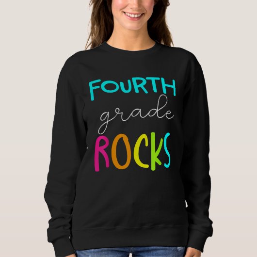 Fourth Grade Rocks  Team 4th Grade Teacher 2 Trui (Voorkant)