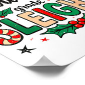 Fourth Grade Sleighs Funny Christmas Teacher  Poster (Hoek)