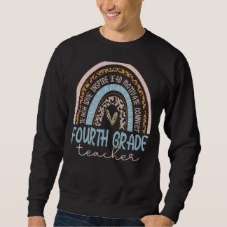 Fourth Grade Teacher Leopard Rainbow First Day Of Trui