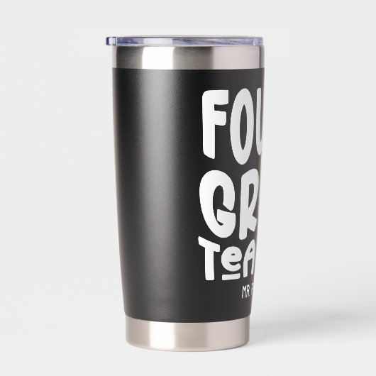 Fourth Grade Teacher Minimalist Geïsoleerde Drinkbeker (Rechts)