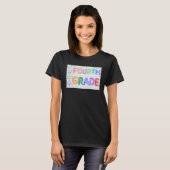 Fourth Grade Team Cute Doodle School Kids Teacher T-shirt (Voorkant volledig)
