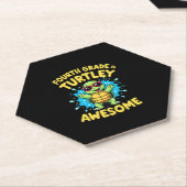 Fourth Grade Turtle-y Awesome First Day of Fourth  Kartonnen Onderzetters (Schuin)