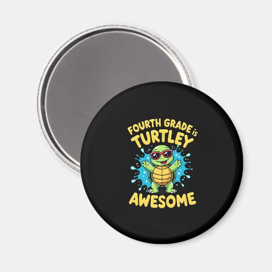 Fourth Grade Turtle-y Awesome First Day of Fourth Magneet (Voorkant / Achterkant)