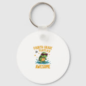 Fourth Grade Turtle-y Awesome First Day of Fourth  Sleutelhanger (Voorkant)