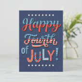 Fourth of July Art Patriotic Celebration Artwork H Feestdagenkaart (Staand voorkant)