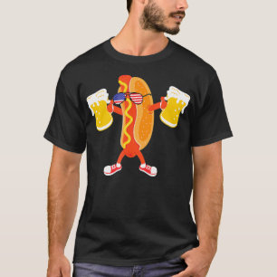Fourth of July Bier Drink Hotdog Sandwich T-shirt