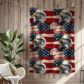 Fourth of July Blanket Eagle Glory for Patriots Fleece Deken