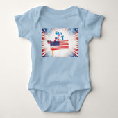 Fourth of July Flag with Fireworks Romper (Voorkant)
