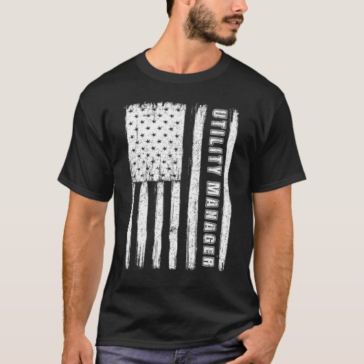 Fourth of July  for Men American Flag utility mana T-shirt (Voorkant)