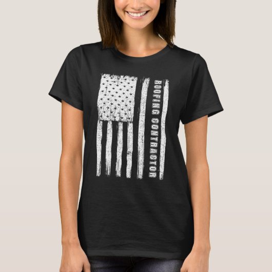 Fourth of July  for Men  roofing contractor T-shirt (Voorkant)