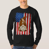 Fourth Of July Gnome Graphic Patriotic Horse Ameri T-shirt (Voorkant)