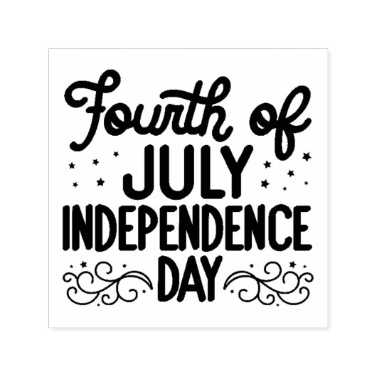 Fourth of July Independence Day Zelfinktende Stempel (Design)