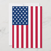 Fourth of July Party Patriottisch Rood Wit en Blau Kaart (Achterkant)