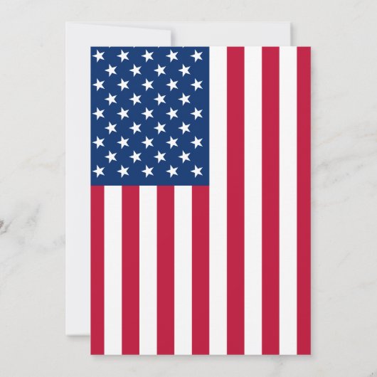 Fourth of July Party Patriottisch Rood Wit en Blau Kaart (Achterkant)