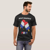 Fourth of July Pun Snap Crackle Pop Red White Blue T-shirt (Voorkant volledig)
