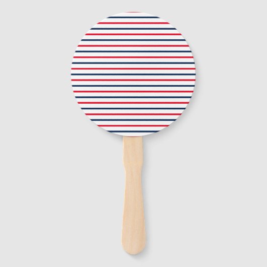 Fourth of July red white blue stripes patriotic Handwaaier (Achterkant)