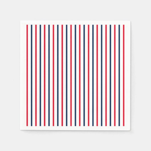 Fourth of July red white blue stripes patriotic Servet (Voorkant)