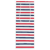 Fourth of July red white blue stripes patriotic Wijn Cadeautas (Voorkant)