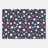 Fourth Of July Wrapping Paper Flat Sheet Set of 3 (Voorkant 3)