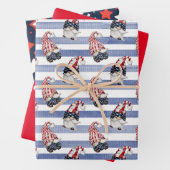 Fourth Of July Wrapping Paper Flat Sheet Set of 3 (In situ)