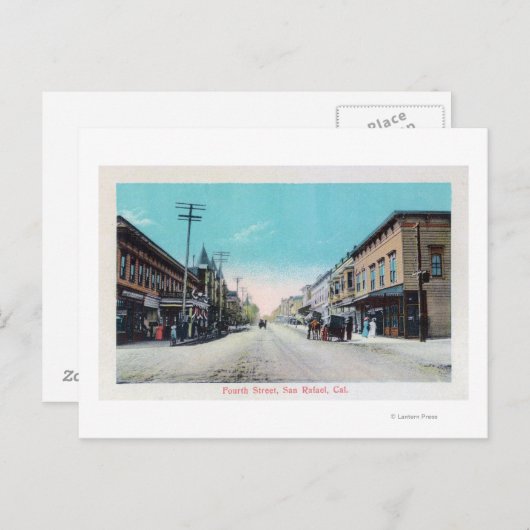 Fourth Street ViewSan Rafael, CA Briefkaart (Voorkant / Achterkant)