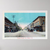 Fourth Street ViewSan Rafael, CA Poster (Voorkant)