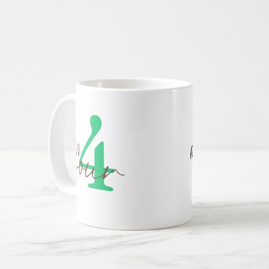 Fourth Year with Personalization Koffiemok (Voorkant links)