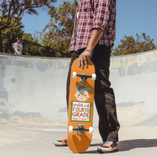 FOURTHGRADE HIER KAN IK grappig schattig MAKEN Persoonlijk Skateboard