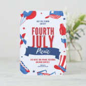 #FourthOfJulyPicnicLiveParadeFireWorksSurpises Kaart (Staand voorkant)