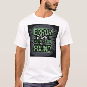 Fout 2026 Motivatie Niet Gevonden Grappig T-Shirt 