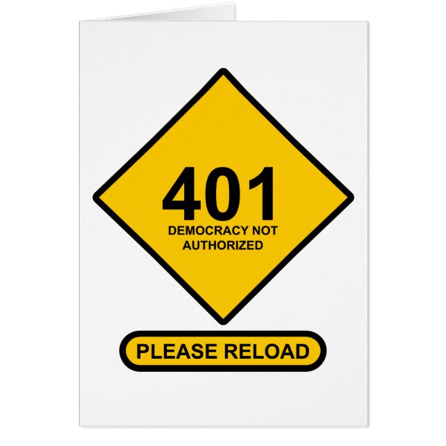 Fout 401: Democratie niet toegestaan (Voorkant)