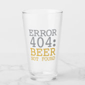 Fout 404 Bier niet gevonden Glas (Voorkant)