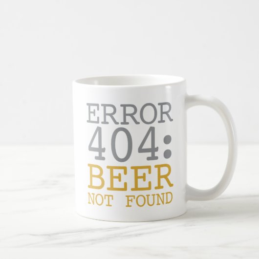 Fout 404 Bier niet gevonden Koffiemok (Rechts)